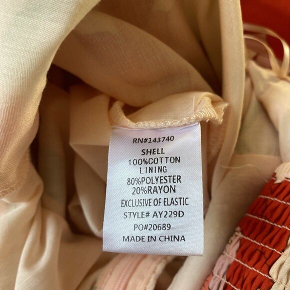 Hyacinth House Tuckernuck Dress L Multicolor Floral High Low Strapless Ruffled - Picture 14 of 16